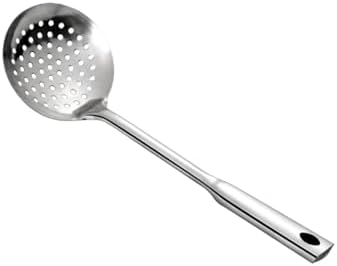 Premium Stainless Steel Strainer Long Handle Durable Kitchen Tool for Nonstick Cookware
