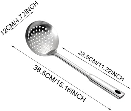 Premium Stainless Steel Strainer Long Handle Durable Kitchen Tool for Nonstick Cookware