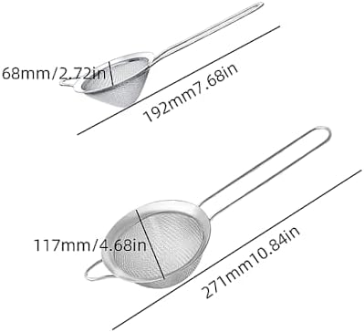 10-Piece Stainless Steel Tea Juice Strainer Set