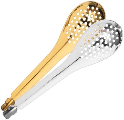 BrightFUFU x2 Caviar Slotted Serving Spoons