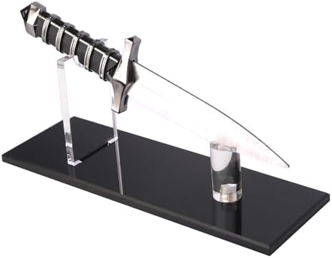 KAFENDA Black Acrylic Knife Display Stand - Sturdy Safety and Style