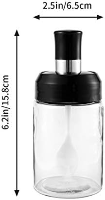 Cabilock 2 Pcs Seasoning Container Glass Bottles