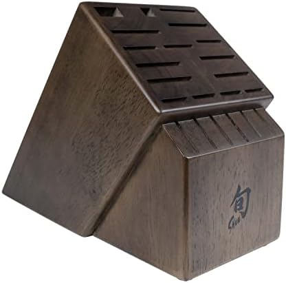Shun Walnut-Style 22 Slot Wooden Knife Block