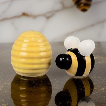 Beehive Salt Pepper Shaker Set Bee