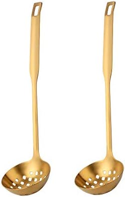 2-Piece Gold Colander Ladle Set for Hotpot