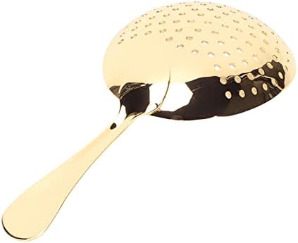 Stainless Steel Cocktail Strainer Ergonomic Gold Handle Durable for Home Commercial Use