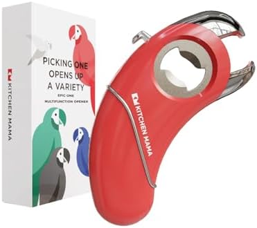 Effortless Kitchen accession Kitchen Mama Epic One Multi-Functional Opener Red