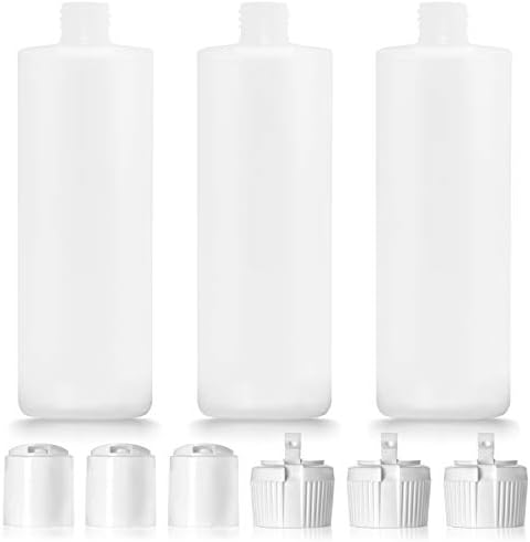 Pack of 3 Reusable 16oz BPA-Free Plastic Bonds with 6 Caps