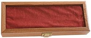 KA-BAR Walnut Knife Display Case with Glass Top