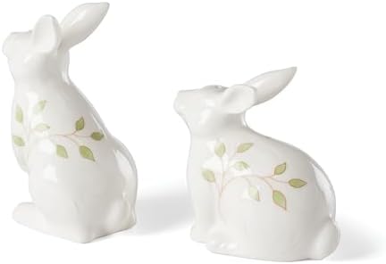 Durable Adorable Buttery Meadow Bunny Salt Pepper Set