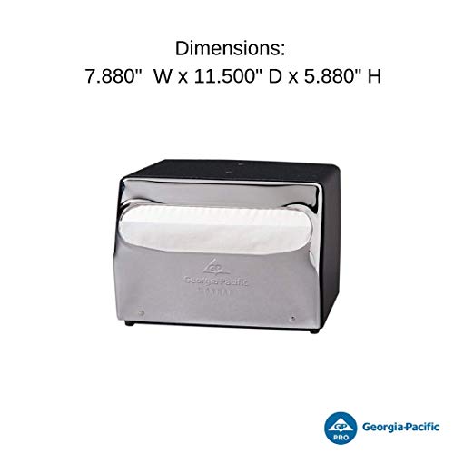 Durable and Stylish Full-Fold Napkin Dispenser by Georgia-Pacific Chrome Finish