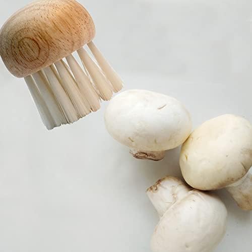 Cuisinox Ergonomic Bamboo Mushroom Brush for Kitchen Cleaning