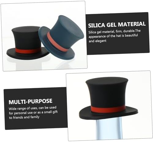 FUNOMOCYA 2pcs Hat Shape Wine Stoppers