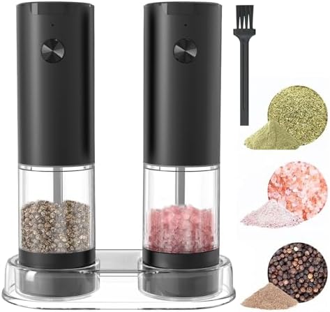 Professional Electric Salt and Pepper Grinder Set with LED Light