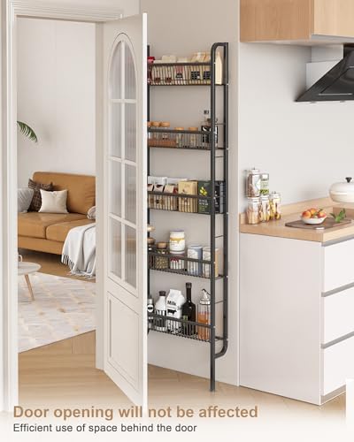 UM DONX 5-Tier Narrow Bathroom Shelf Black