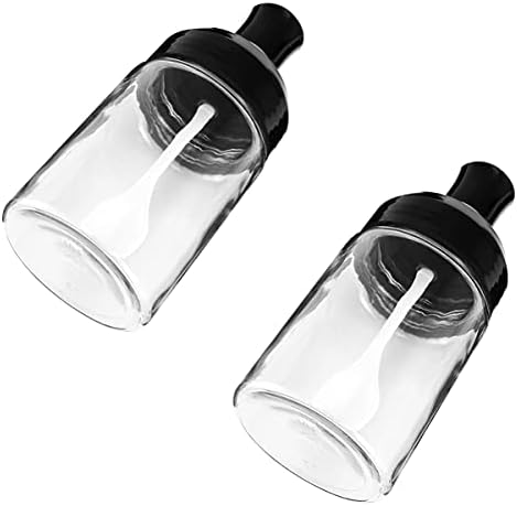 Cabilock 2 Pcs Seasoning Container Glass Bottles