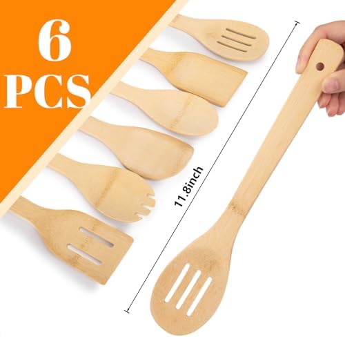 HAKSEN 6PCS Bamboo Cooking Utensils Set 1