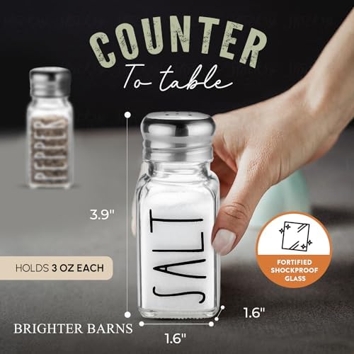 Clear Glass Salt Pepper Shakers Set by Brighter Barns