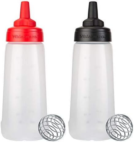 Whiskware Squeeze Bottle Sauce mixer 2-pack leak-proof design