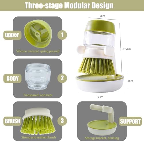Efficient Cleaning Dispenser Brush for Easy Kitchen Use