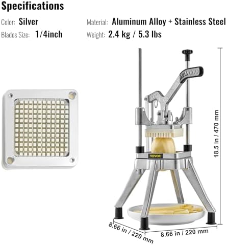 VEVOR Commercial Fruit and Vegetable Chopper 14 Blade
