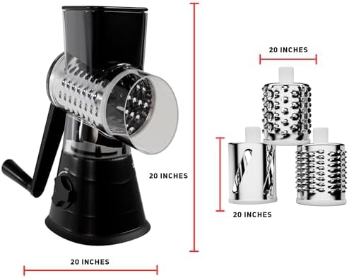 Experience the Convenience of Nonnis Kitchen - 3 Blade Manual Cheese Grater