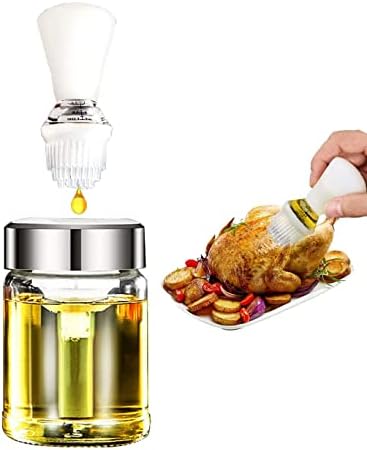 VolksRose Glass Oil Bottle with Silicone Oil Brush 160ml Easy Dispenser BBQdetector
