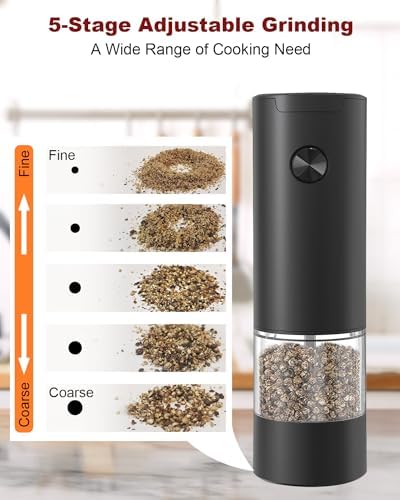 Professional Electric Salt and Pepper Grinder Set with LED Light