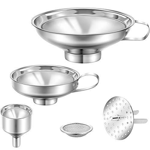 Stainless Steel Funnels Set Perfect for Canning and Kitchen Tasks