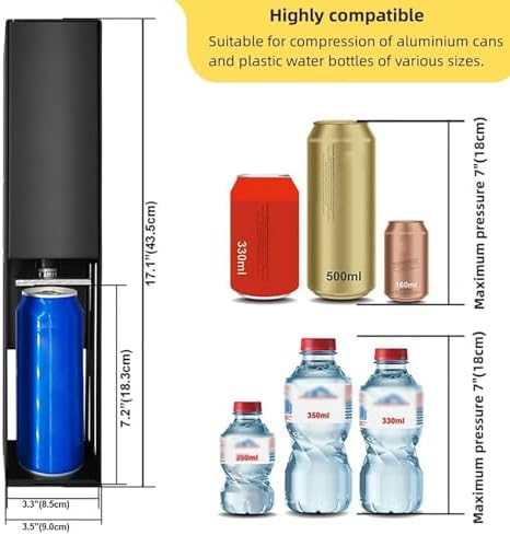 Compact Efficient Aluminum Can Plastic Bottle Crusher