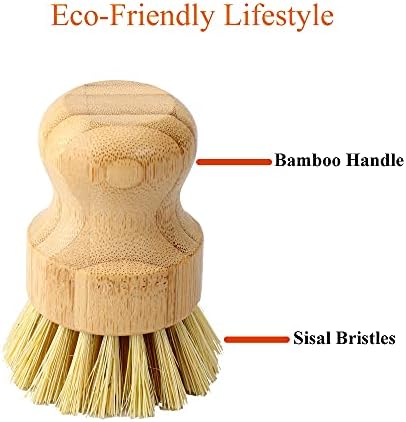 Bamboo Dish Scrub Brush Set for the Perfect Kitchen Helper