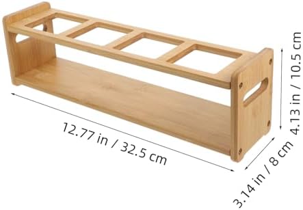 Wooden Seasoning Bottle Storage Rack