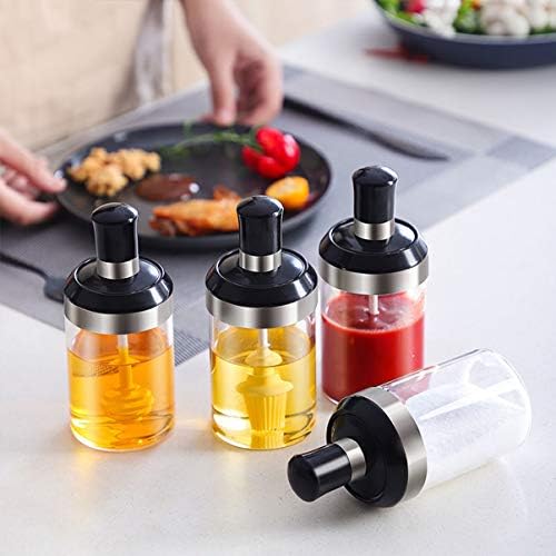 Cabilock 2 Pcs Seasoning Container Glass Bottles
