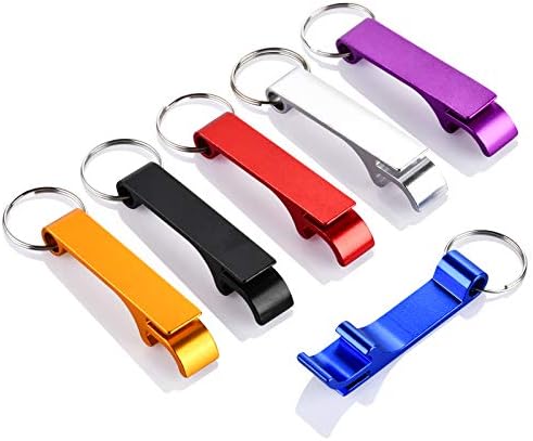 Mcyye 6PCS Colorful Beer Bottle Openers with Keychain