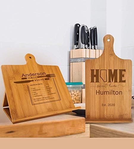 Custom Bamboo Chefs Easel Stand Eco-Friendly Cooking Gift