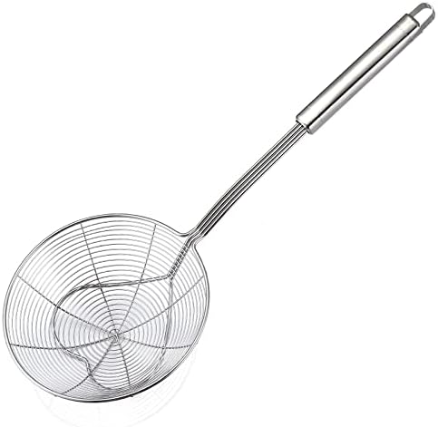 Eisinly Deep Fry Strainer Spoon Stainless Steel Kitchen Tool with Handle
