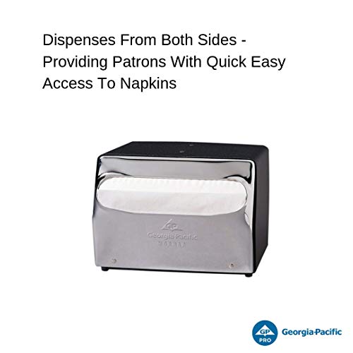 Durable and Stylish Full-Fold Napkin Dispenser by Georgia-Pacific Chrome Finish