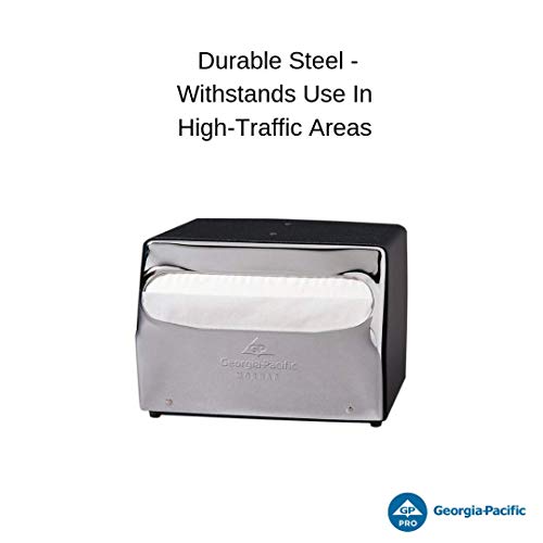 Durable and Stylish Full-Fold Napkin Dispenser by Georgia-Pacific Chrome Finish