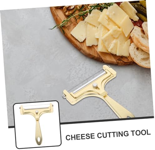 Golden Aluminum Alloy Cheese Slicer for Cream Cheese Butter