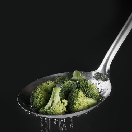 Premium Stainless Steel Strainer Long Handle Durable Kitchen Tool for Nonstick Cookware