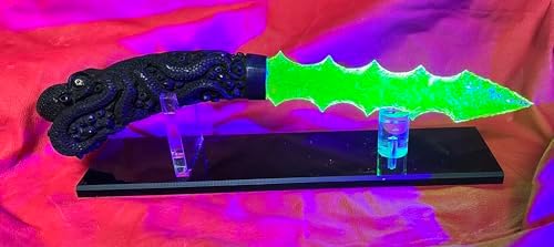 KAFENDA Black Acrylic Knife Display Stand - Sturdy Safety and Style