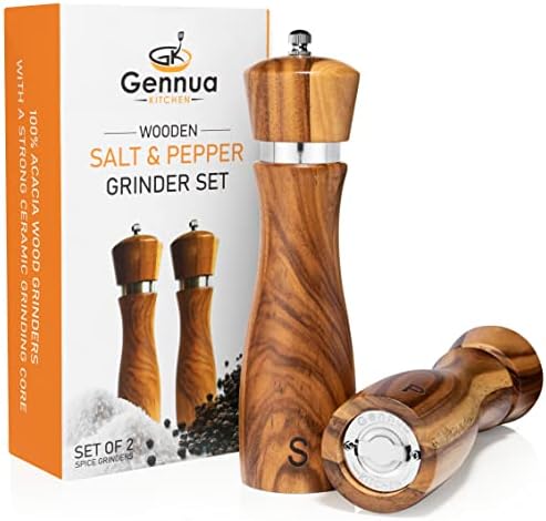 Wooden Salt and Pepper Grinder Set