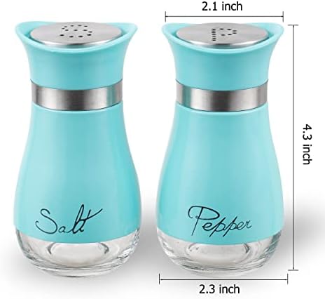 Lonffery Salt and Pepper Shakers Set of 2 Turquoise