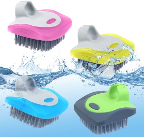 Aodaer 4 Piece Vegetable Brush with Silicone Grips