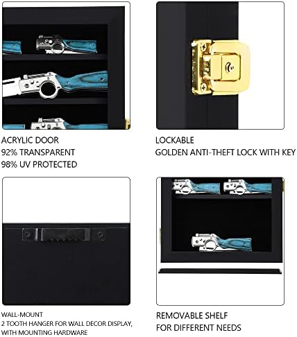 Professional Display Case for Pocket Knives Anti-UV Protection Easy to Move