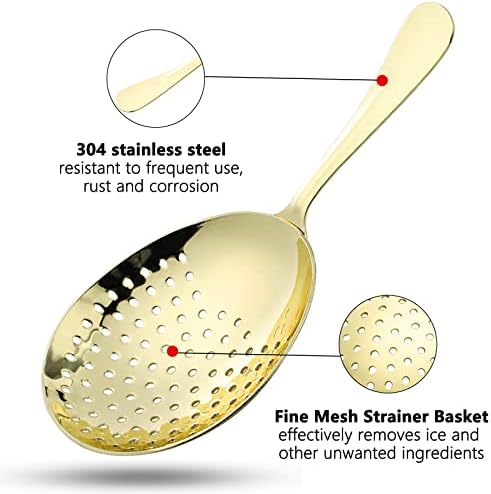 Stainless Steel Cocktail Strainer Durable Ergonomic