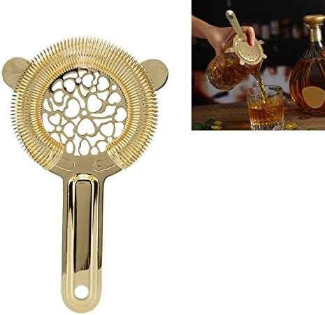 Cocktail Strainer Stainless Steel Luxury Gold