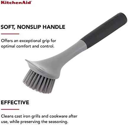 Preserve Seasoning with KitchenAid Cast Iron Sink Brush