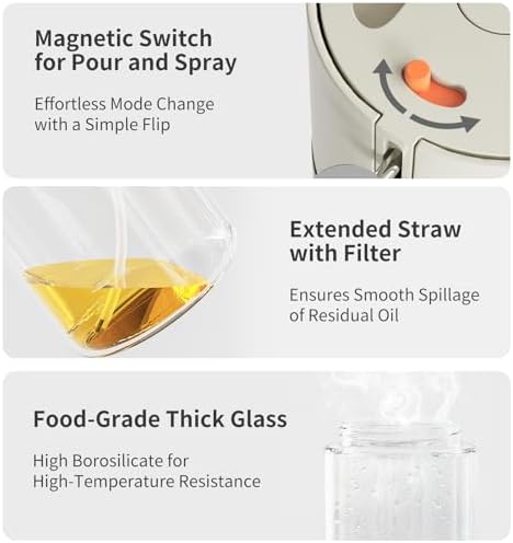 Efficient 2-in-1 Oil Dispenser for Kitchen Convenience