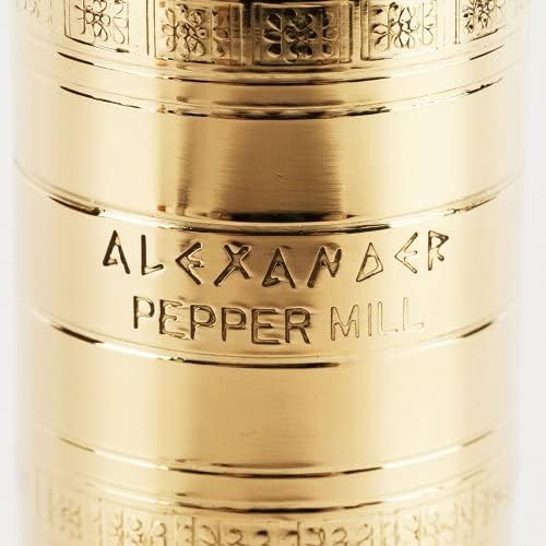 Elegant Greek Pepper Mill Set Genuine Brass Salt Pepper 9 8 Perfect Gift